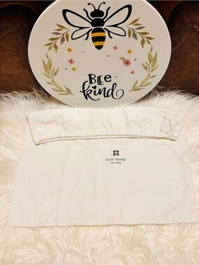 kate spade vintage made in Italy white fabric dust bag 18x18